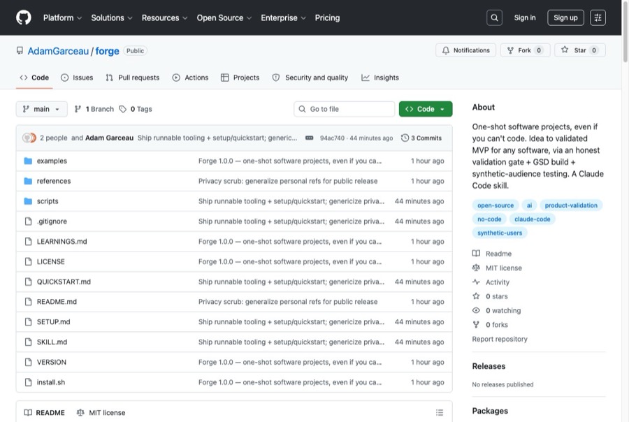 Forge on GitHub